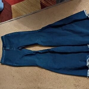 We the free Float On Flare Bell Bottoms Dark Blue Jeans SZ 27